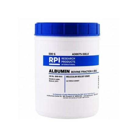 Rpi Albumin, Bovine Fraction V, 500 G A30075-500.0
